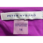 Peter Nygard Women Purple Textured Zip Front Blazer Jacket Size 14 Photo 4