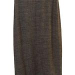 Eileen Fisher  Long Skirt Linen Blend Basketweave Brown Tweed Size Medium Photo 0