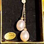 14K Gold Diamond & Pearl Lariet Necklace Photo 14