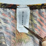 Discreet Multicolor Jewel Tones Short Balloon Sleeve Loose Fit V Neck Top by  Photo 5