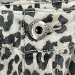 Pistola  size XS‎ denim jean mini skirt snow leopard print cream black gray Photo 2