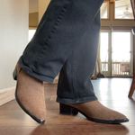 Marc Fisher Brown Crocodile-Patterned Ankle Boots Photo 5