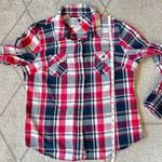 The North Face  Pink Plaid Button Up Long Sleeve Shirt Sz Large Photo 4
