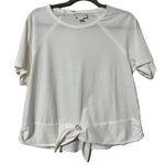 Love Riche Love-riche women’s size medium white pullover short sleeve tie front top new NWT Photo 0