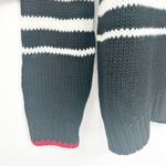 Sundry Womens Merino Wool Blend Striped Pullover Crewneck Sweater Size M Navy Photo 1