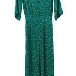 Modcloth X COLLECTIF Jumpsuit Size 2 Green Dots Retro Pinup Away You Go Vintage Photo 0