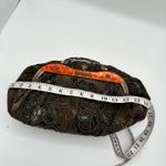 Vintage Beaded Floral Evening Bag Clutch Purse Bronze Brown Party Prom Formal Photo 1