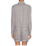 Vince Linen Blend Gray Utility Cargo Romper Size 12 Photo 1