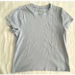 Abercrombie & Fitch Womens High The Ribbed Tee Baby Blue Size XL Photo 0