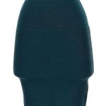 House Of Harlow 1960 Women's High Waisted Mini Skirt Size S Ribbed Dark Teal Green Photo 0