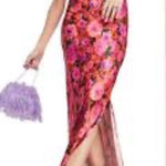 Topshop Women’s Satin Floral Dress Size 8 Prom Wedding Fairy side slits Photo 0