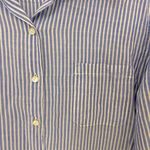 Lilly Pulitzer Seaview Pinstripe Point Collar Long Sleeve Button Down Blouse Photo 8