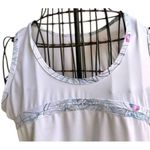 Bosofibella Tennis Top Large White Sleeveless Pickleball Golf Abstract Trim Size undefined Photo 2