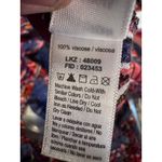 LASCANA Paisley Print Smocked Mock Neck Long Sleeve Blouse Women 12 Blue Photo 4