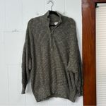 Aerie OFFLINE  Chillside Quarter Zip Sweater Olive‎ Green Cozy Oversized Large Photo 1