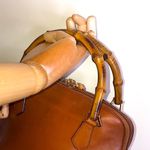 Gucci  Bamboo Handle & Burned Orange Leather Dome Shaped Top Zipper Crossbody Bag Photo 4