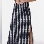 Bobi NWT  maxi skirt 100% cotton black and white pattern smocked waist XS Photo 0