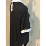 SheIn Curve Women’s Wednesday’s Black White Trim Short Sleeve Bodysuit Top 4XL Photo 7