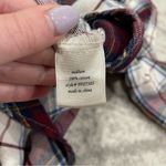 Miami Red and White Plaid Button Down Flannel Photo 6