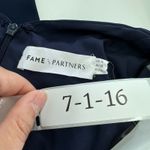 Fame and Partners  Dress Womens 14 Blue Sweetheart Neckline Tie Waist‎ Gown Photo 2