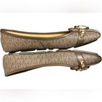 Michael Kors  Sz 10 Fulton Studded slip on MOC Flat ballet MK Loafers Gold logo Photo 11