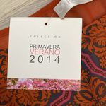 NWT Carolina Store Orange, Blue & Pink Print Sheer Sleeveless Blouse Size 12 Orange Photo 9