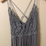 Free People  Adella Sleeveless Maxi Slip Dress in Dark Gray Mauve - Size Medium Photo 2