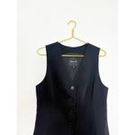 Madewell  Cutaway Black Long Vest Size 10 Minimalist Preppy Chic Euro Photo 4