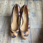 Brooks Brothers Leather Leopard Real Fur Hide Platform Pumps Women's Size 9 Photo 1