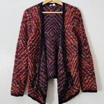 Moth Anthropologie SMALL Keavy Jacquard Cardigan WOOL MOHAIR BLEND Knit Red Photo 0