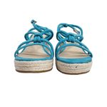 PELLE MODA Womens 8.5 Kylle Espadrille Suede Platform Wedge Sandal NEW Blue Photo 2