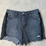 INC  black distressed denim shorts size 6 Photo 6