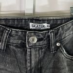 Refuge Skater Denim Low Rise Wide Leg Distressed Jeans - Women Size 03 - Black Photo 1