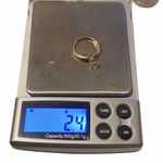 Solitaire Fine 14K Yellow Gold 5mm Round Cut 4 Prong CZ  Engagement Ring Sz 4.5 Photo 7