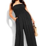 City Chic  Black Smocked Halter Jumpsuit Sz.L(20) Photo 0