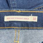 Levi's NWT Levi’s Ribcage Straight Jeans Size 32 | 14 Dark Indigo Distressed Ankle Jean Photo 8