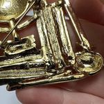 Signed AJC Gold Tone Earth Glove On A Stack Of Books Brooch Pin Photo 8