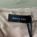 White Fox Boutique NWT White Fox XS Strapless Crop Top Wavy Ribbed Knit Tube Top Beige Neutral Photo 6