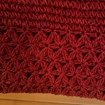 Faded Glory Red crochet bag Boho Crossbody Handbag Purse w crochet change purse Beach Photo 2