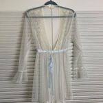 SM white tulle tie up chemise robe Photo 1