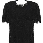 Scala Vintage 100% Silk Full Sequin Maxi Dress Size XL Photo 2