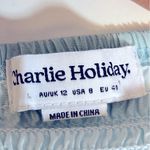 Charlie Holiday Blue Polka Dot Long Sleeve Crop Top Size 8 Photo 5