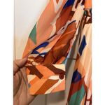 Flying Tomato NEW Women’s Size 1X midi dress Colorful orange Retro Pattern Belt Photo 5