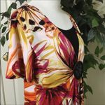 Notations ๐ธ3/$15๐ธ Colorful Floral Contemporary Work Short Sleeve Blouse M Photo 2