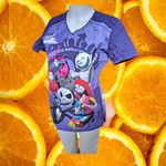 Disney‎ Nightmare Before Christmas Scrub Top XS Characters Halloween V Photo 6