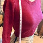 SheIn  Burgundy Crop Top Sweater Photo 3