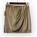 superdown  Ira Mini Skirt Women's Small Metallic Bronze Bodycon Stretchy NWT Photo 2