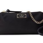 Kate Spade Wilson Road Jane Convertible Crossbody Zip Bag Purse Black Nylon Gold Photo 3