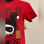 DC Comics EUC  Red and Black Harley Quinn Graphic Tee size small Photo 2