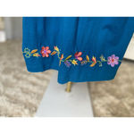 RVCB Floral Cotton Maxi Dress Embroidered Boho Garden Artisancore Cottagecore Blue Size XL Photo 5